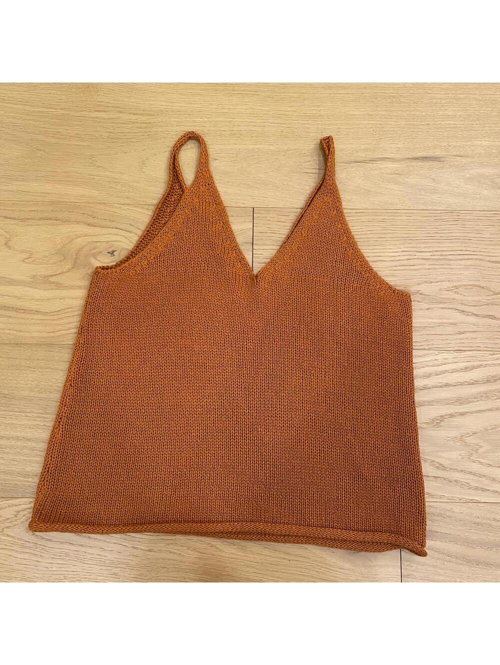 H&M Knit Tank Top Women’s Small Burnt Orange Sleeveless